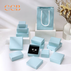 10pcs Sky Blue Jewelry Gift Boxes, Classic Packaging for Necklace, Earrings, Ring and Bracelet