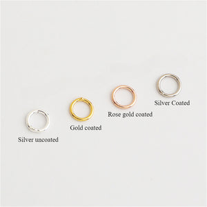 10pcs S925 Sterling Silver Closed Jump Rings 3-7mm