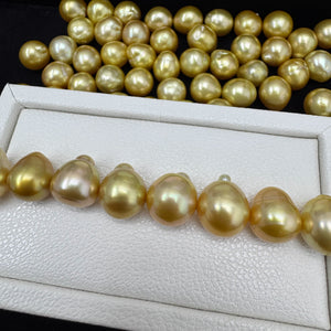 3A Baroque South Sea Gold Pearl 9–14mm Loose Single Bead
