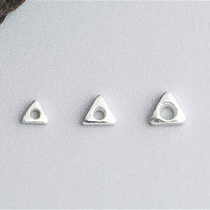 10pcs 2-3mm S925 Sterling Silver Triangular Spacer Beads