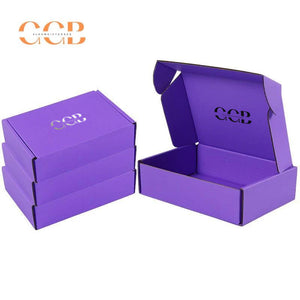 10pcs Purple Corrugated Cardboard Shipping Boxes for Jewelry Packaging Wholesale