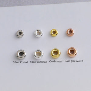 10pcs 3-8mm S925 Gold-Plated Bubble Spacer Beads for DIY Jewelry Making