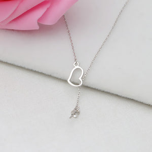 S925 Sterling Silver Love Heart Pearl Pendant Setting for Jewelry Making