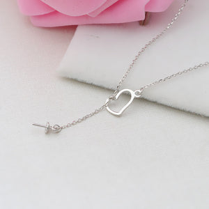 S925 Sterling Silver Love Heart Pearl Pendant Setting for Jewelry Making