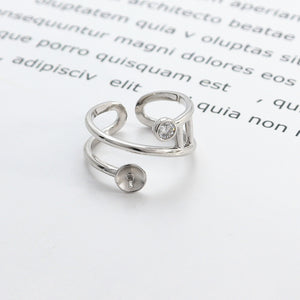 simple twisted pearl ring setting