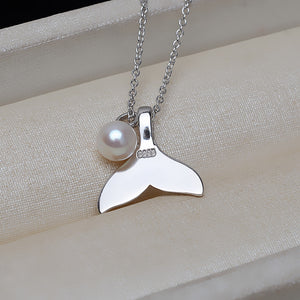 S925 Sterling Silver Mermaid Tail Pearl Setting for Jewelry Making