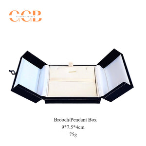 Vintage dark blue double door mini jewelry box for proposal