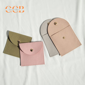 20pcs 9 color jewelry pouch set, 8x8cm suede snap button pouch for rings earrings necklaces, multi color jewelry packaging bags