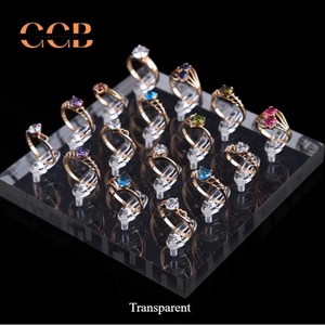 White Acrylic Ring Display Stand, Minimalist Jewelry Holder