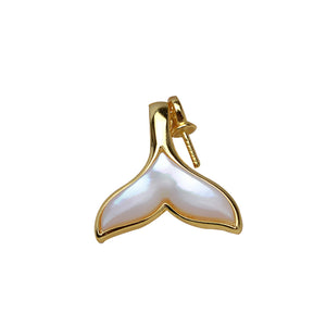 S925 Sterling Silver Mermaid Tail Pearl Setting for Jewelry Making