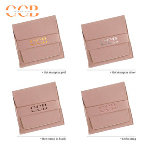 10pcs Pink Vegan Leather Jewelry Flap Bags