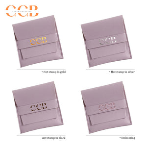 10pcs Purple Vegan Leather Jewelry Flap Bags