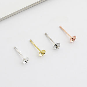 10pcs 3-8mm S925 Sterling Silver Earring Backs