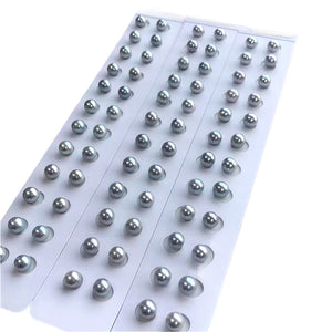 Natural Akoya Grey Blue Saltwater Pearl Beads for DIY Jewelry Making