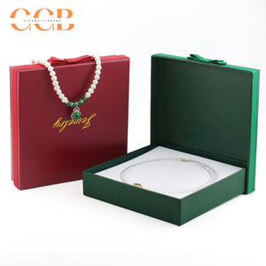 10pcs green and red pearl necklace box set, wholesale jewelry packaging for earrings and bracelets, pearl display tote box collection