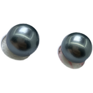 3A 8-14mm Tahitian Pearl, Natural Round Loose Pearl with Strong Luster Slight Blemish, Undrilled Half Drilled 1mm or Fully Drilled 0.7mm