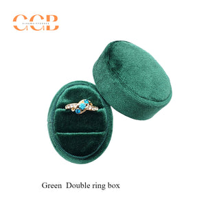 Oval velvet ring box soft velvet jewelry ring box