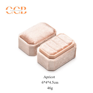 Portable eight-sided velvet jewelry storage box set