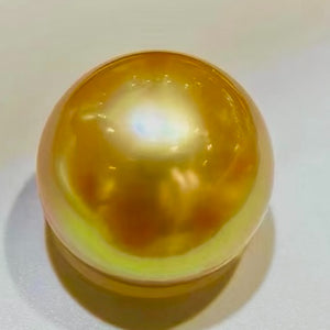 5A 11–18mm Deep Golden South Sea Pearl, Undrilled Philippine Bead