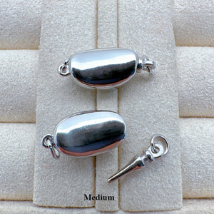 S925 Sterling Silver Bean Clasp