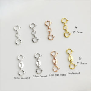 10pcs 5mm S925 Sterling Silver Double Spring Buckle, DIY Jewelry Clasp Accessories