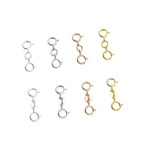10pcs 5mm S925 Sterling Silver Double Spring Buckle, DIY Jewelry Clasp Accessories