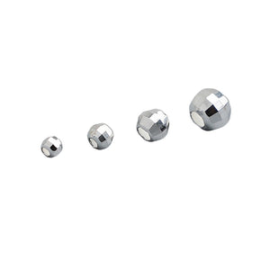 10pcs 2.5-5mm S925 Sterling Silver Faceted Spacer Beads
