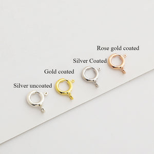 10pcs 5-8mm S925 Sterling Silver Open Spring Buckle