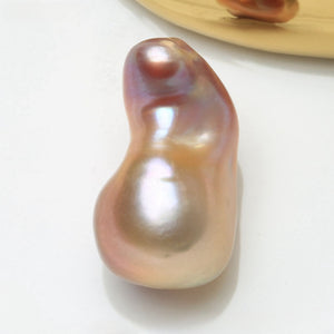 4A 11–12mm Avocado Baroque Freshwater Pearl, Iridescent Loose Bead