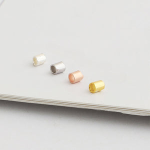 10pcs 1.2-2mm S925 Sterling Silver Tube Spacer Beads