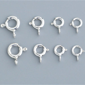 S925 Sterling Silver Spring Buckle for Bracelet & Necklace DIY