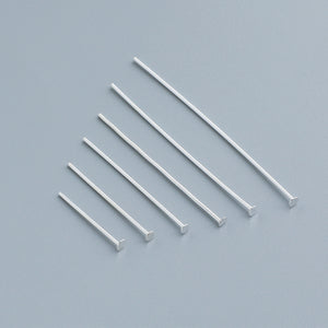 20pcs 15-40mm S925 Sterling Silver Round Head, 9-Shaped, T-Pin Needles