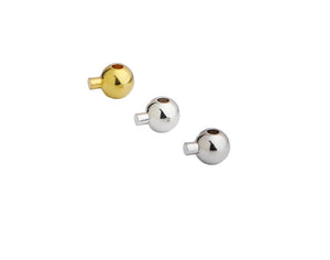 10pcs S925 sterling silver crimp end beads