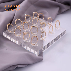 White Acrylic Ring Display Stand, Minimalist Jewelry Holder