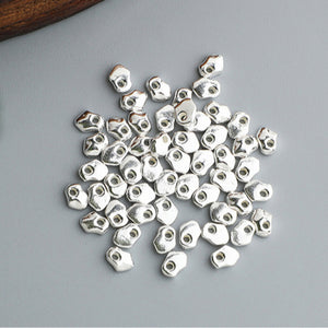 3,4mm 10pcs S925 Sterling Silver Irregular Spacer Beads