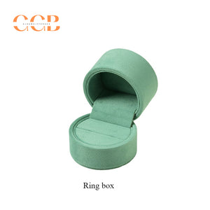 Green Luxury Velvet Jewelry Gift Box Set with Ring, Necklace & Earring Holders, High-End Jewelry Packaging for Wedding or Display