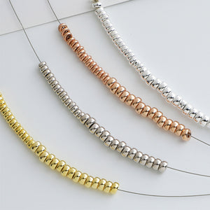 10pcs 3-8mm S925 Gold-Plated Bubble Spacer Beads for DIY Jewelry Making