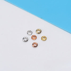 18K Solid Gold Grommet Cap for 4–8mm Floating Pearls, 1.8mm Hole