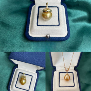 3A Baroque South Sea Gold Pearl 9–14mm Loose Single Bead