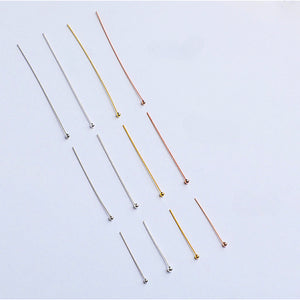 10pcs 20-40mm S925 Sterling Silver Ball Head Needles