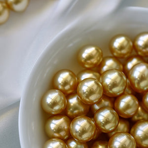 5A 11-15mm Drop Golden South Sea Pearl, Deep Gold Iridescent Tear Shape Sea Pearl, Undrilled Loose Bead for Pendant Earring Custom Jewelry