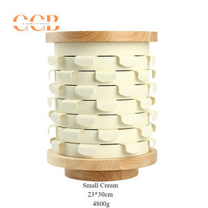 Rotating Wooden Earring Display Stand, Multi-Layer Jewelry Organizer