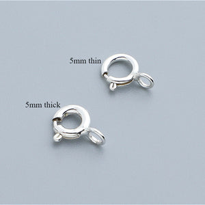 S925 Sterling Silver Spring Buckle for Bracelet & Necklace DIY