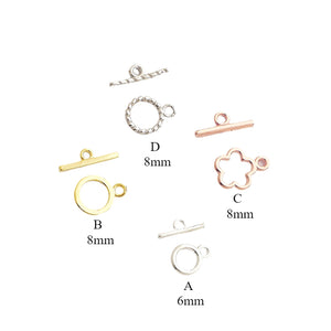 S925 Sterling Silver Flower OT Clasp