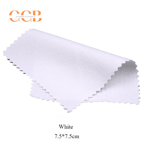 50pcs White Velvet Jewelry Cleaning Cloth