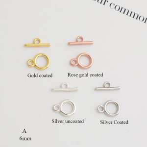 S925 Sterling Silver Flower OT Clasp