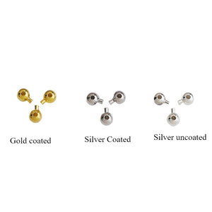 10pcs S925 sterling silver crimp end beads