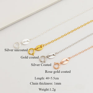 S925 Sterling Silver Cross Chain Necklace