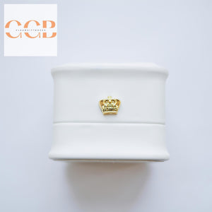 Classic PU Leather Crown Engagement Ring Box