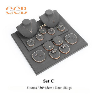 Luxury Velvet Jewelry Display Set for Necklace Ring Earring Showcase - Wholesale AU